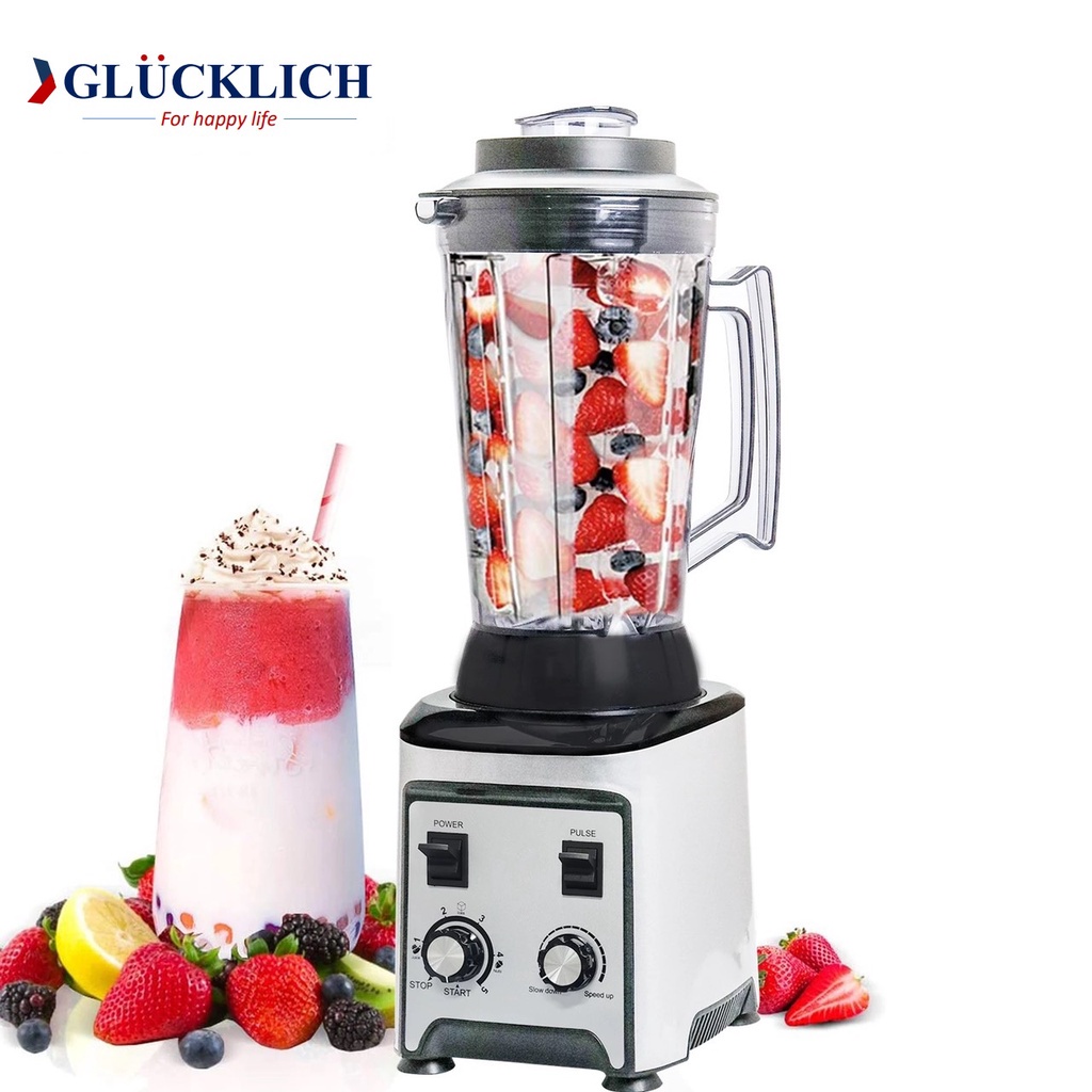 Máy xay sinh tố công nghiệp GLUCKLICH 5L 2200W GL-403D- Thương hiệu GLÜCKLICH của Đức- Nhiều chức năng