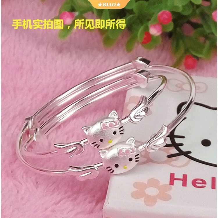 SANRIO Vòng Tay Hình Mèo Hello Kitty Dễ Thương Có Thể Điều Chỉnh Kích Thước