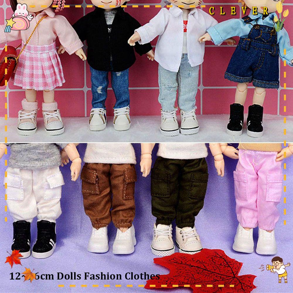 Bộ Áo Khoác Và Quần Rách Thời Trang Cho Búp Bê 12~16cm Tỉ Lệ 1/12