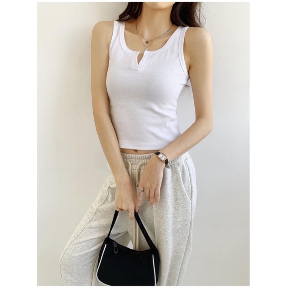 Áo Hai Dây Không Tay Dáng Ngắn Thời Trang 50365