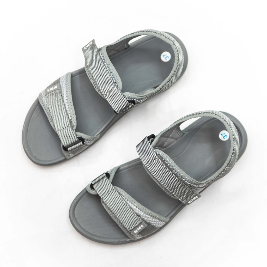 GIÀY SANDAL QUAI HẬU NỮ BITA'S THỜI TRANG SIÊU NHẸ &amp; ÊM SYN.253 (ĐEN + KEM + XÁM) - BITAS