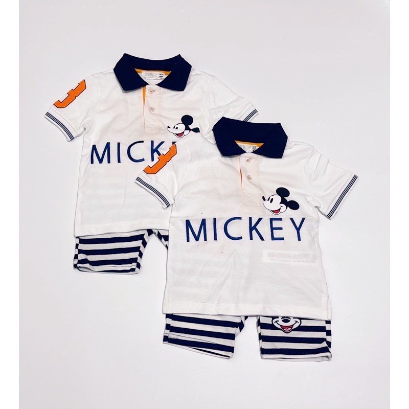 Set bộ cộc polo mickey xuất xịn bé trai