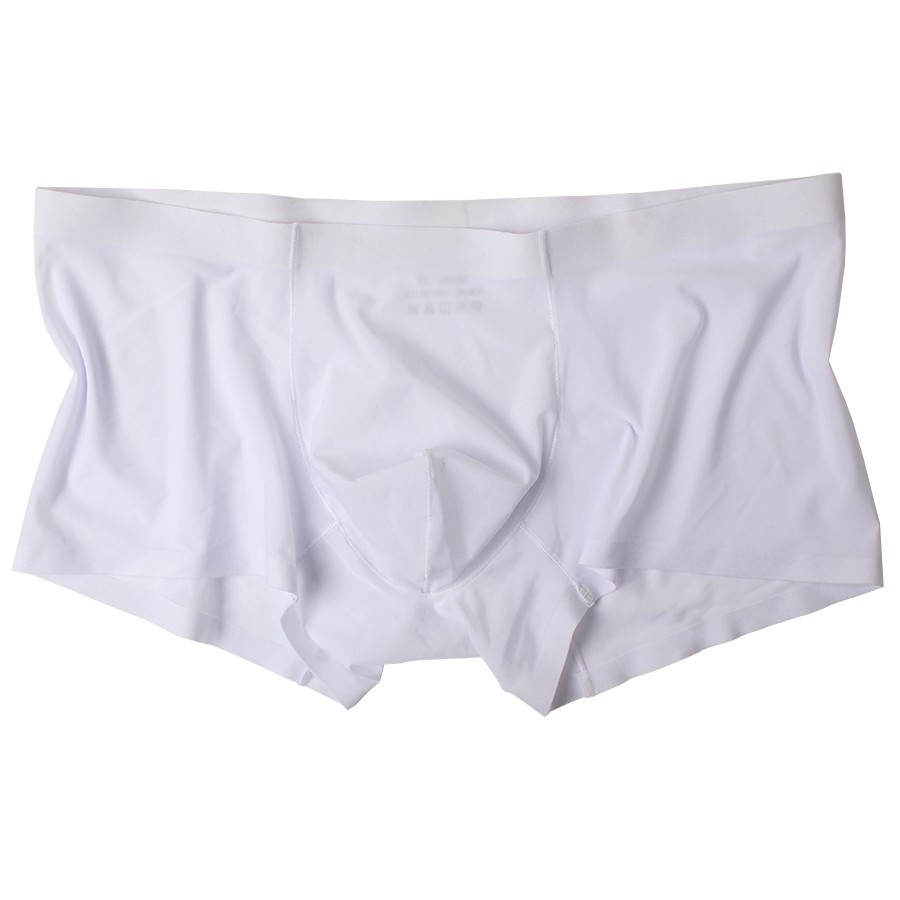 Quần Lót boxer Không Đường May Màu Trơn Thoáng Khí Thoải Mái Cho Nam