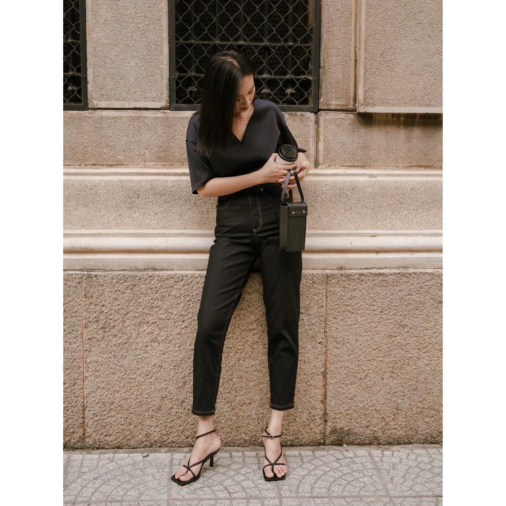 AMM Quần Jean Mom Fit Nữ Dáng Baggy
