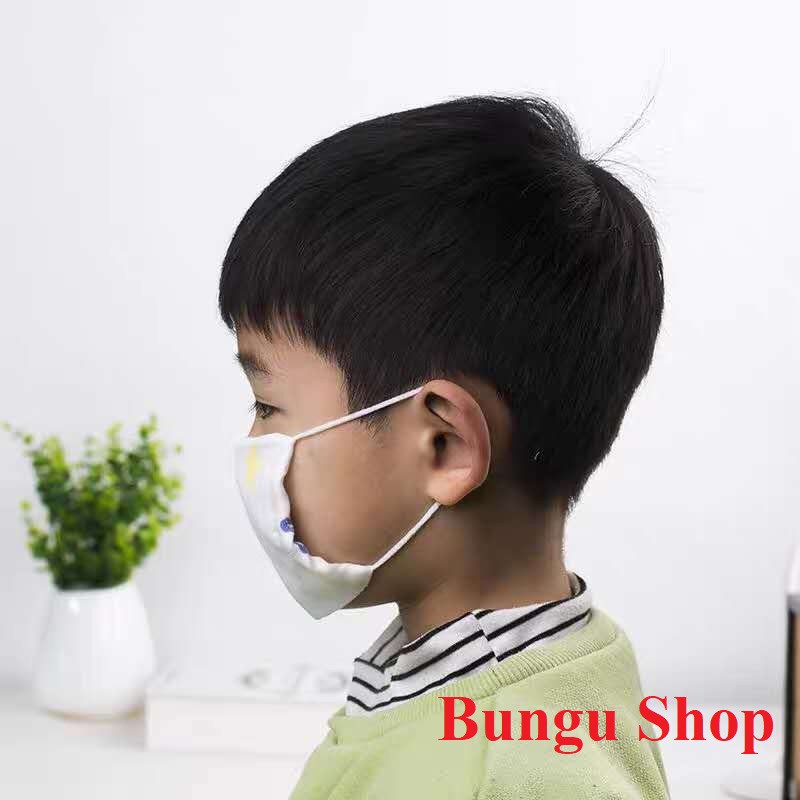 ⚡️FREESHIP⚡️ Khẩu trang vải xô 6 lớp mềm mịn cao cấp chống bụi kháng khuẩn cho bé Bungu Shop