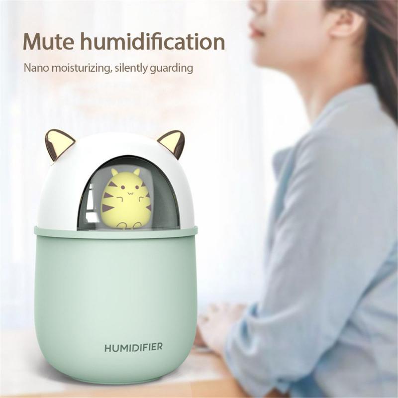 Máy phun sương mini, máy xông tinh dầu,  máy tạo độ ẩm không khí dung tích 300ml hình thú phong cách đáng yêu