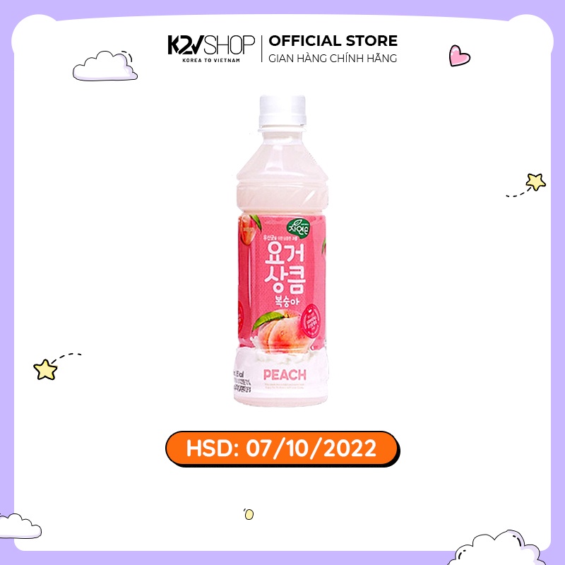 Nước Ép Lợi Khuẩn Táo Và Nước Ép Lợi Khuẩn Đào Woongjin 340ml - K2V Shop