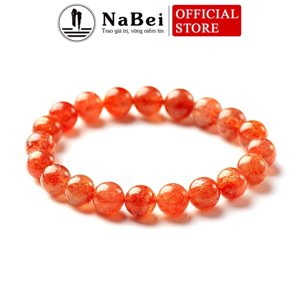 Vòng Tay Đá Mặt Trời Tự Nhiên Phù Hợp Cho Mệnh Khuyết Hỏa, Thổ NB86 - Phong Thuỷ NaBei Store