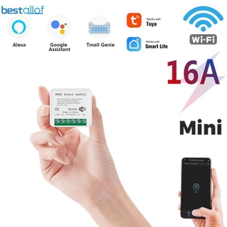 Mô-đun công tắc thông minh mini 16a wifi kết nối với điện thoại gắn cầu thang