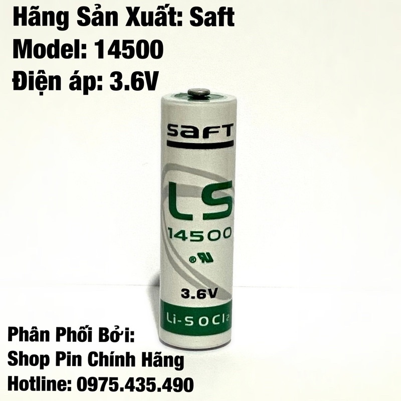 Pin SAFT LS14500 3.6V Pin Nuôi Nguồn Vỉ 1 Viên