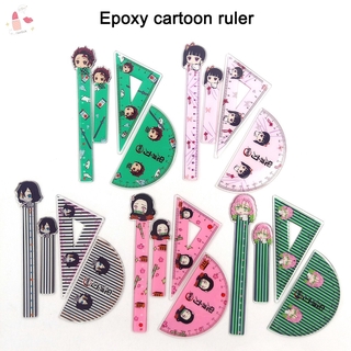 Acrylic Ruler Set Cartoon Cute for Students Kids Boys Girls Durable High Quality