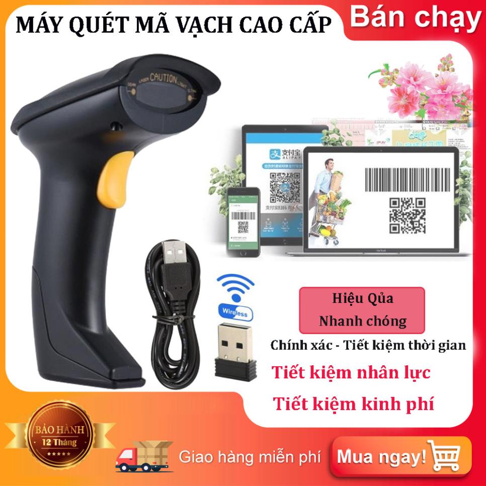 Máy Bắn Mã Vạch cầm tay cao cấp MAJIEWL, Máy bắn mã vạch Bluetooth - Thuận tiện khi sử dụng - BẢO HÀNH 12 THÁNG