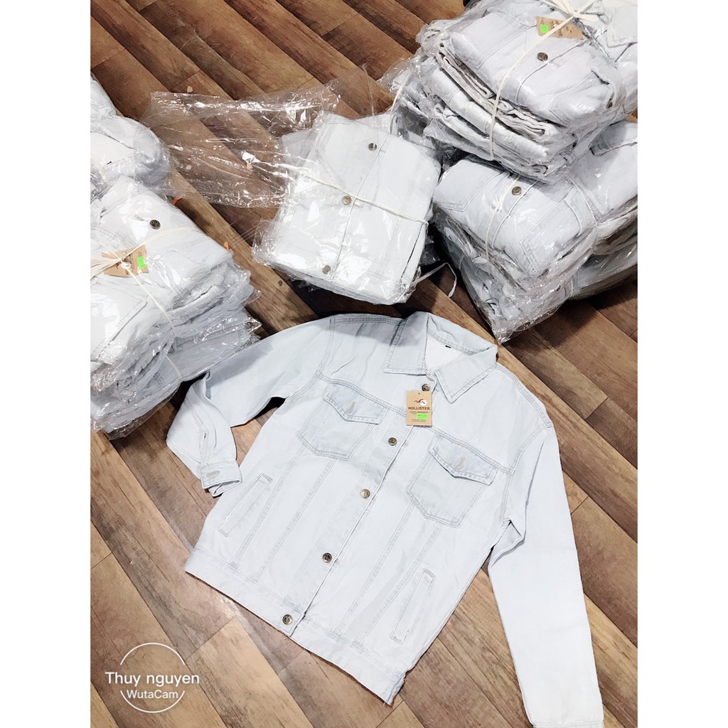 ÁO KHOÁC JEAN NAM - NỮ XANH NHẠT6