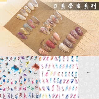 Sticker & Decal dán móng tay hiệu ứng vân loang