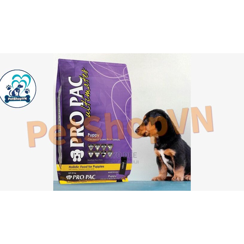Thức Ăn Cho Chó Con Và Chó Mẹ Hạt PROPAC ULTIMATES PUPPY CHICKEN & BROWN RICE Bao 12Kg Vị Thịt Gà & Gạo Lứt