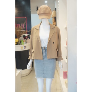 Blazer Form Ngắn Kaki 087