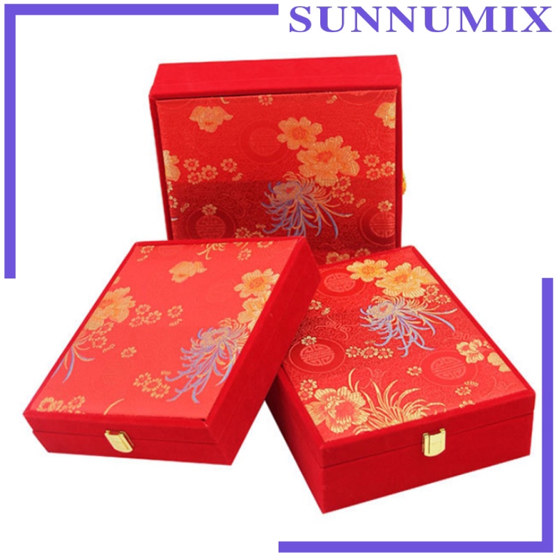 Hộp Nhung Đỏ Đựng Trang Sức Trưng Bày Sang Trọng