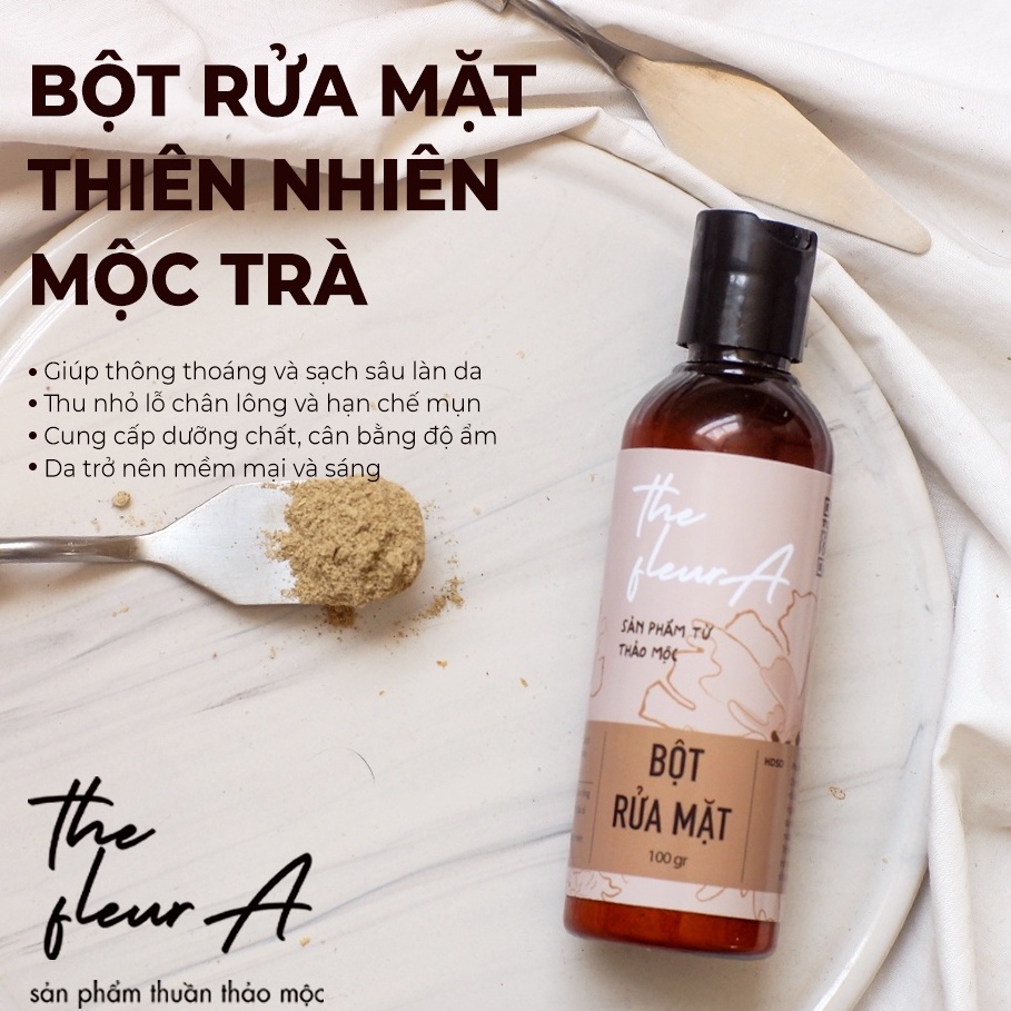 Bột Rửa Mặt Thảo Mộc Tẩy Tế Bào Chết Làm Sạch Da Mịn Da Giảm Thâm Mụn Dưới Da Sạch Bã Nhờn Thảo Mộc Fleura | BigBuy360 - bigbuy360.vn