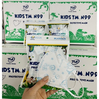 Khẩu Trang 6D.N99 Tuấn Minh (10 chiếc)- Khẩu Trang 6D kids-Khẩu Trang 6D cho bé từ 5 đến 12 Tuổi-Hàng chính hãng