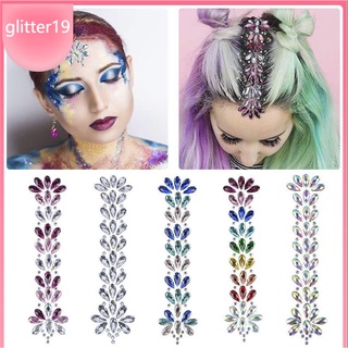 GL Tự làm Lễ hội âm nhạc Rhinestone Trang trí tóc Kim cương Nhãn dán Môi trường Trán Nhãn dán Phát sáng