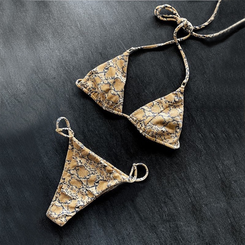 SET BIKINI DA RẮN NÂU