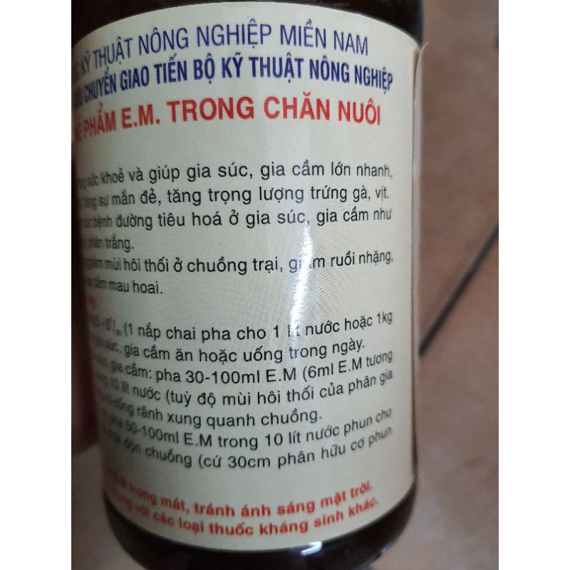 chế phẩm vi sinh hữu hiệu E.M - chai 500ml