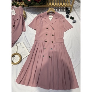 ĐẦM SUÔNG CỔ VEST ULZZANG