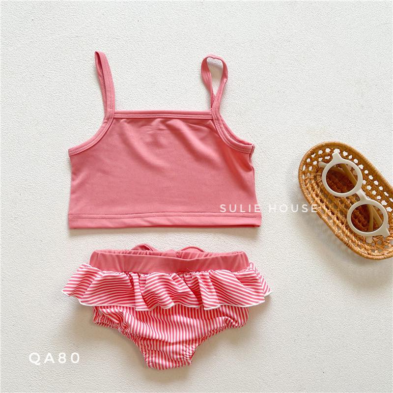 Set bộ bơi 2 chi tiết đỏ san hô - QA80
