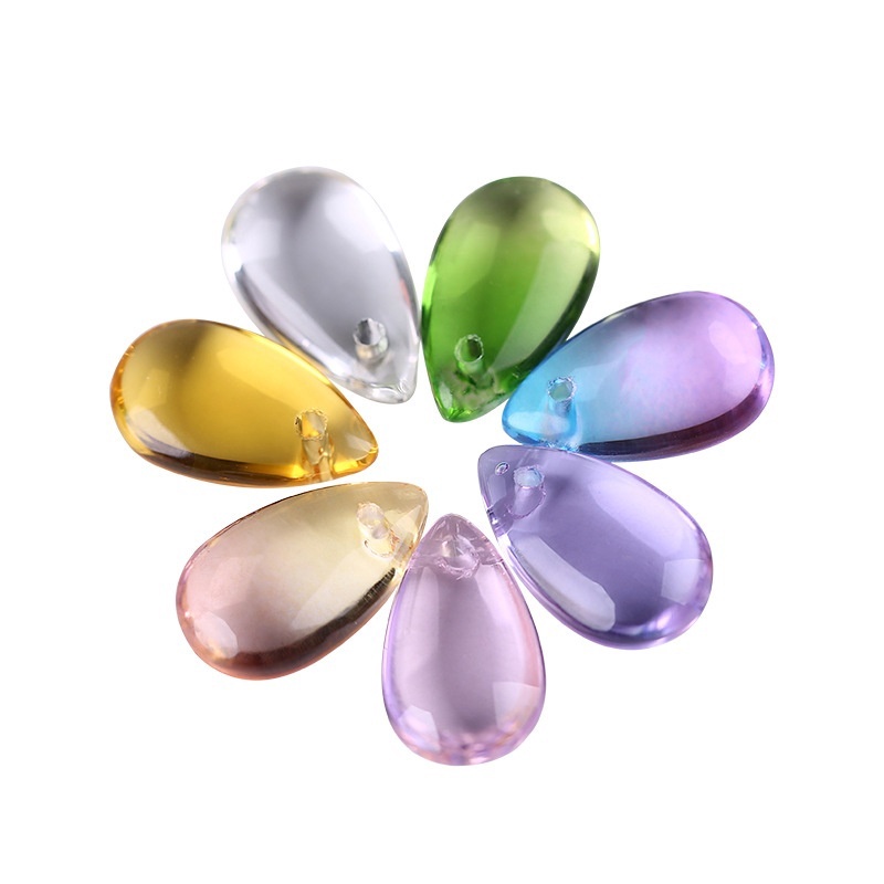 Set 8 Hạt Kính Hình Giọt Nước Làm Trang Sức