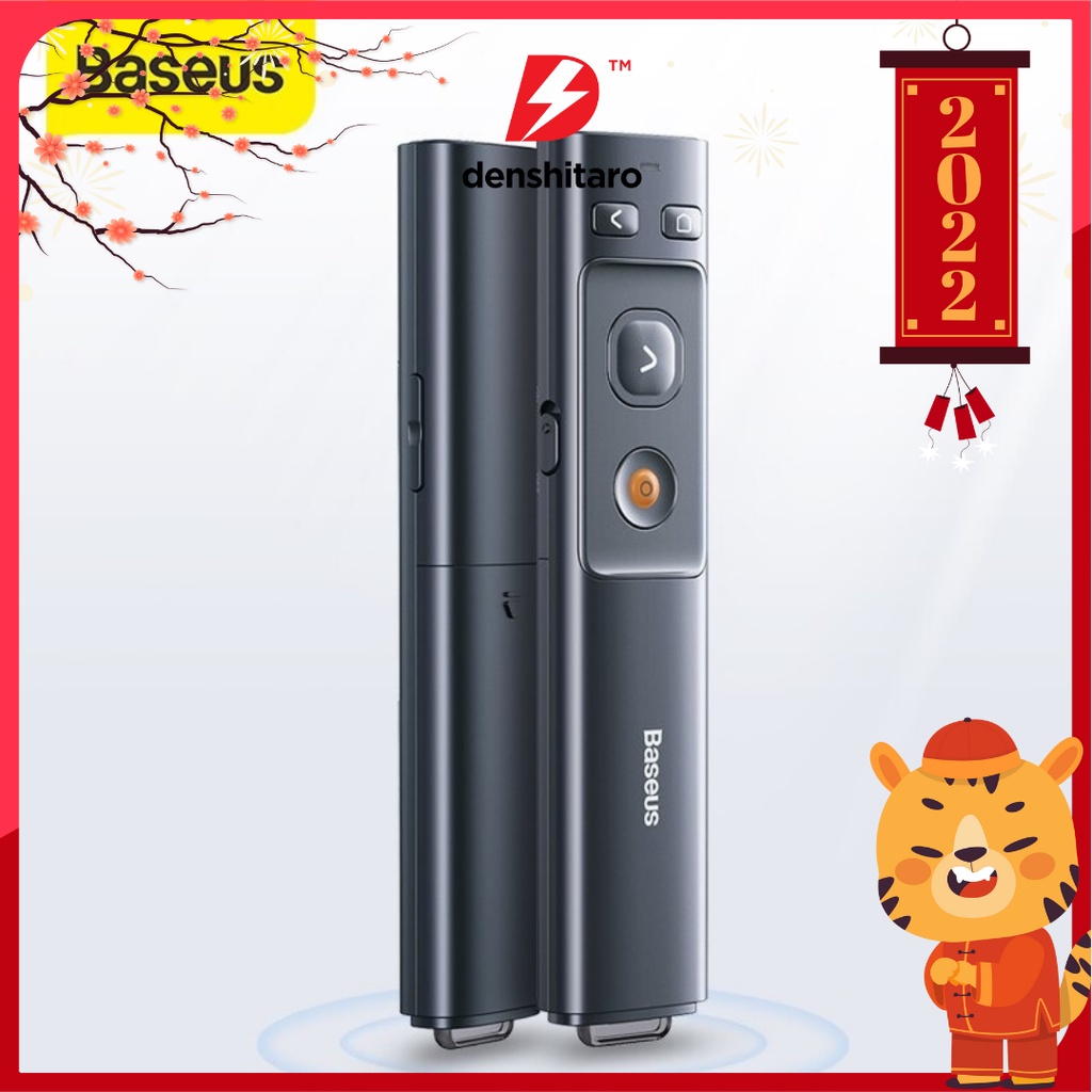 Denshitaro Bút Laser trình chiếu Baseus Orange Dot Wireless Presenter D00-803