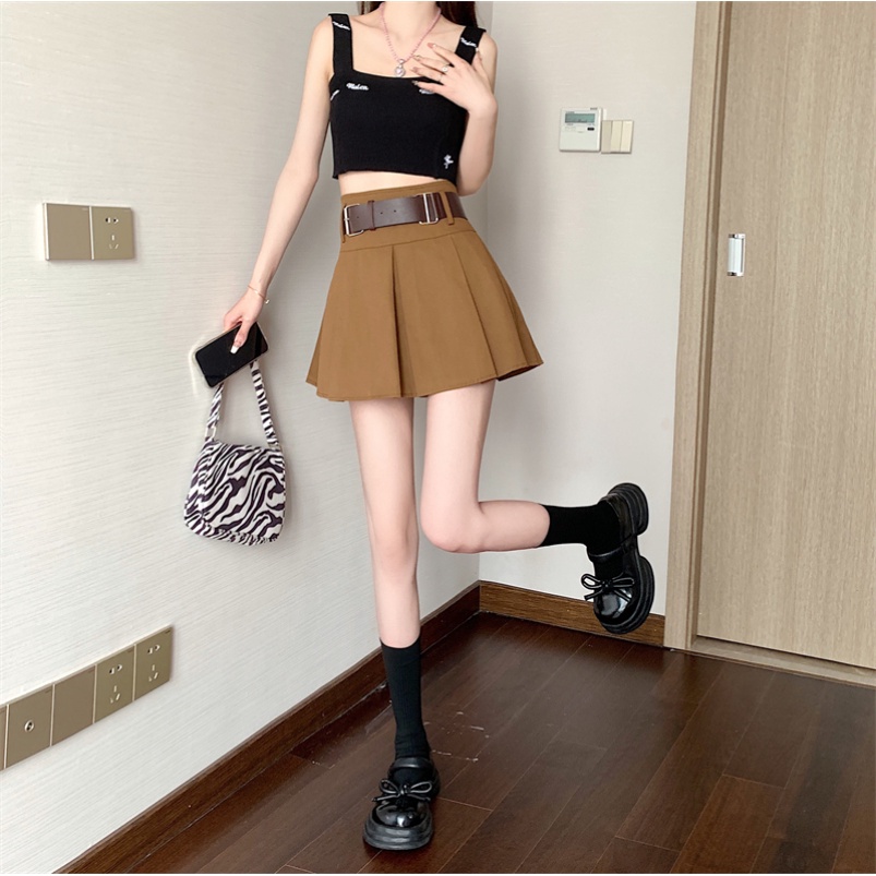 Chân Váy Ngắn Xếp Li Lưng Cao Gợi Cảm Thời Trang Mùa Hè Cho Nữ