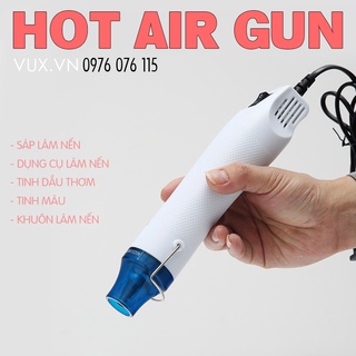 Súng nhiệt heat gun - làm nhẵn bề mặt nến thơm - khử bọt sáp nến