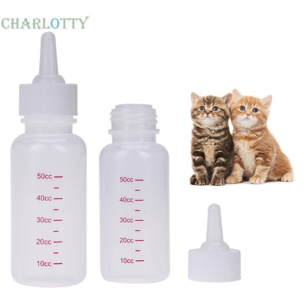 Bình sữa 50ml cho mèo con/ cún con chất liệu silicone