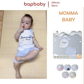 Quần Áo Trẻ Em MOMMA BABY Bộ Ba Lỗ Cho Bé Chất Vải Petit Mềm Mại