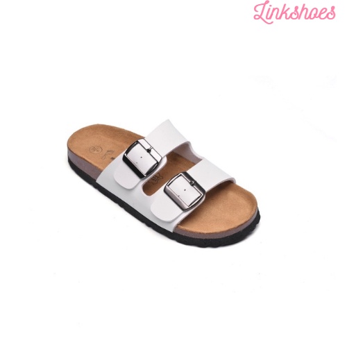 Dép đế trấu quai 2 Khóa Màu đen, trắng mã sản phẩm SH02