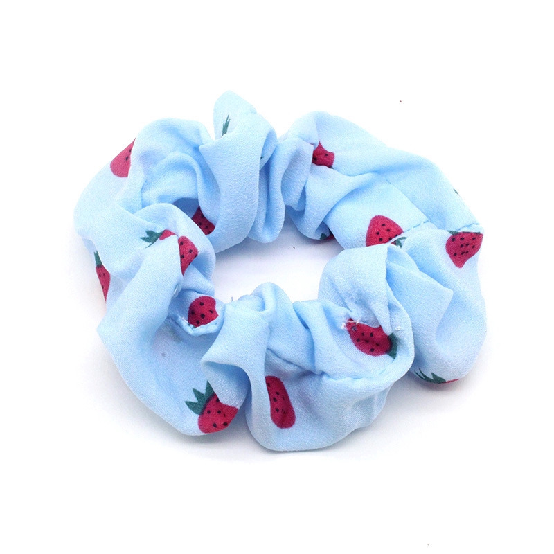 Dây Cột Tóc Họa Tiết Quả Dâu Xinh Xắn Phong Cách Hàn Quốc