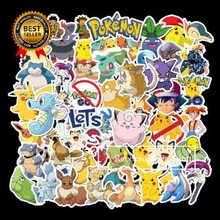 Set 50 sticker hoạ tiết hoạt hình pokemon dễ thương dành cho bé