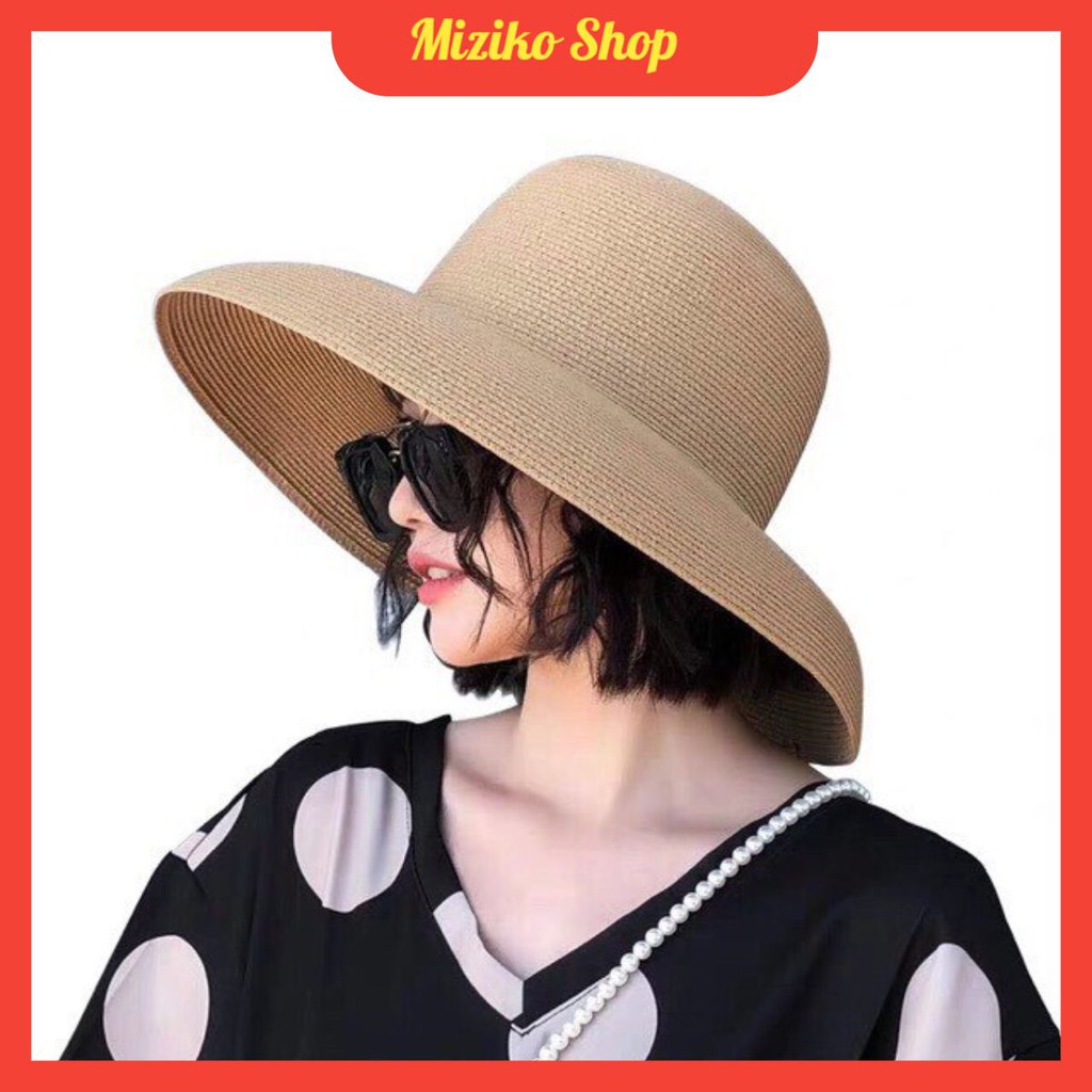 Mũ cói lồng đèn đi biển - Miziko shop