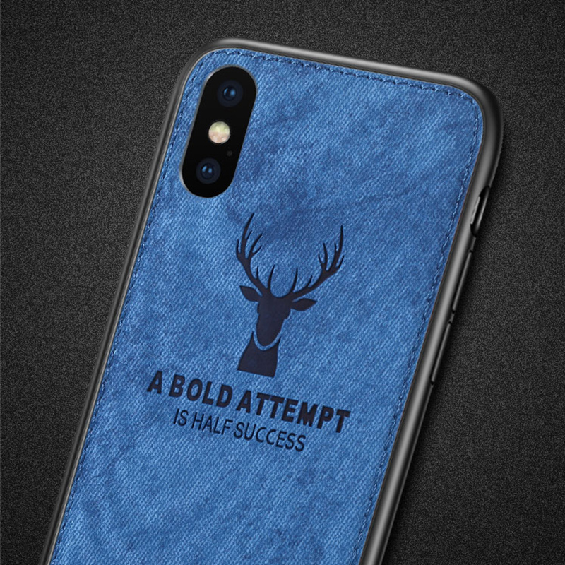 Ốp điện thoại TPU mềm chống bám vân tay in hình con nai cho Iphone Xs Max 6 6s 7 8 Plus X Xs Xr