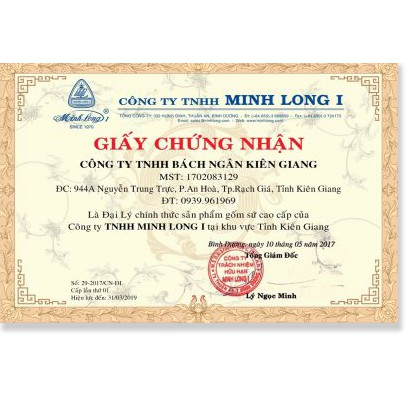 Bộ chén dĩa Minh Long 10 sản phẩm Jasmine lys Hoa Rừng hàng sứ đẹp cao cấp dùng trong gia đình, đãi khách hay tặng quà t