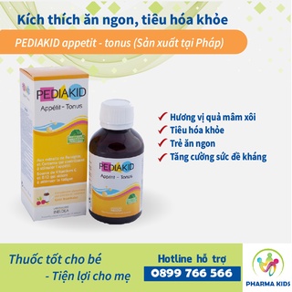 PEDIAKID Siro Cho Bé Biếng Ăn Giúp Bé Ăn Ngon Tăng Sức Đề Kháng Vitamin Appetit Tonus (125ML) Cho Trẻ Từ 6 tháng tuổi