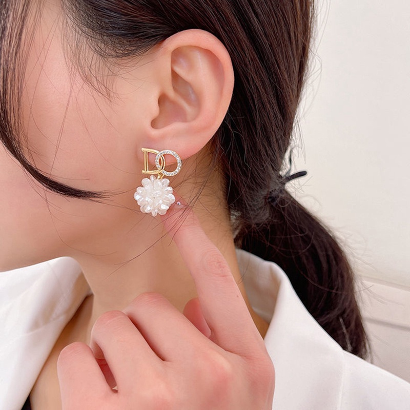 Khuyên tai nhựa resin và acrylic hình hoa thời trang Hàn Quốc sành điệu cho nữ
