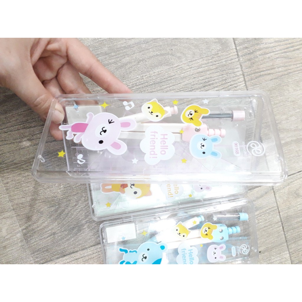 Hộp compa - eke - 8 chi tiết siêu xinh