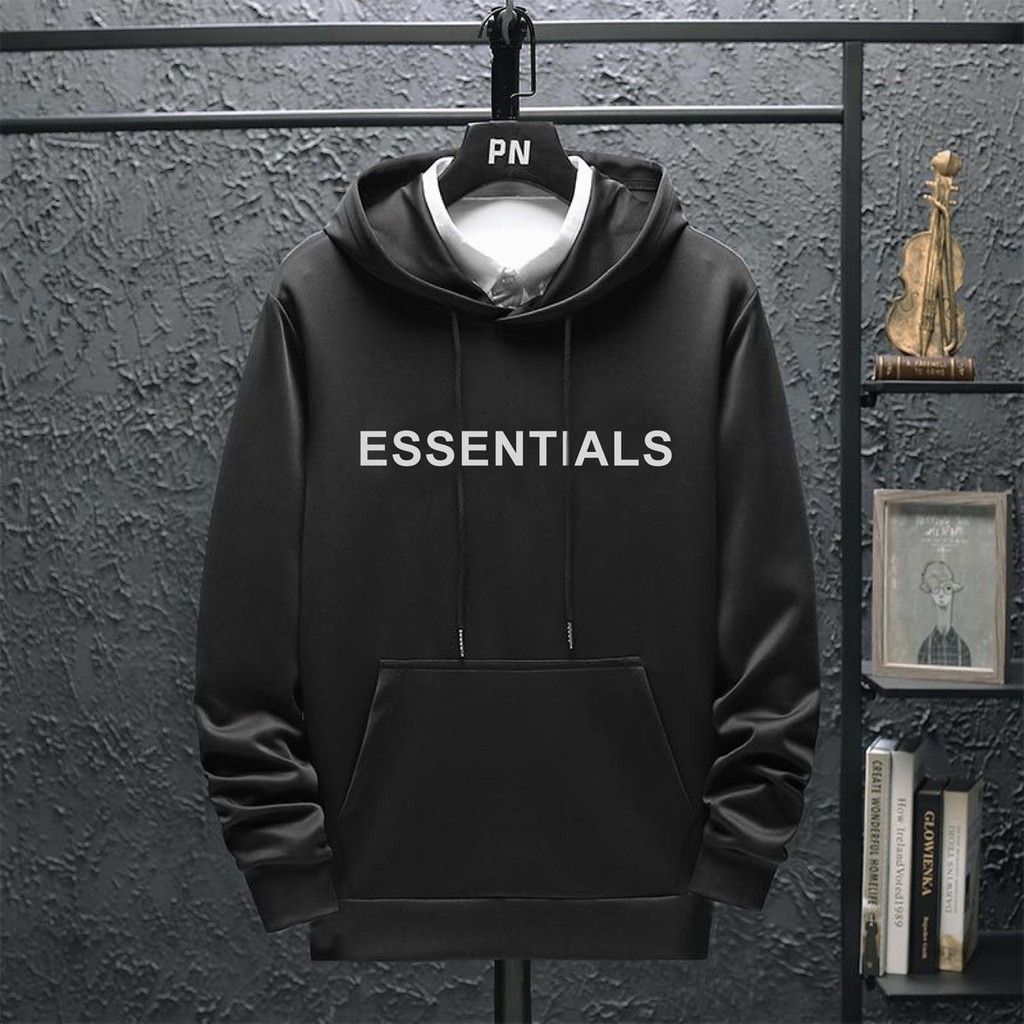 Áo khoác hoodie GẤU194 ESSENTIALS1 vải nỉ co dãn, dày dặn mềm mịn form rộng | BigBuy360 - bigbuy360.vn