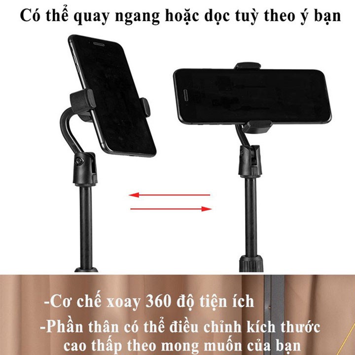 [1Đ] Giá Đỡ, Kẹp Điện Thoại Kéo Dài 38Cm Để Bàn Xem Phim, Chụp Hình Đa Năng Xoay 360 Độ Chuyên Dụng