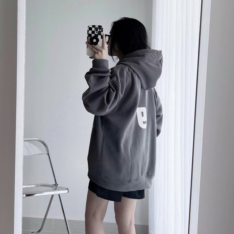Áo Hoodie Nỉ Lót Bông Dây Kéo in chữ WISH NOW form rộng ullzang Unisex shopmap