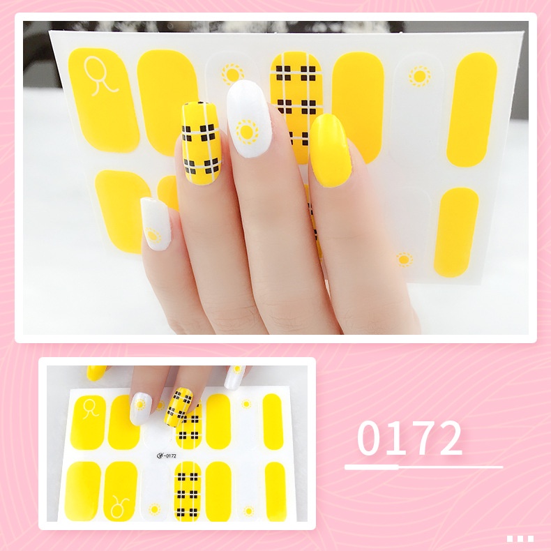 Sticker decal DC11 dán móng làm nail mi theo phong cách thời trang nữ Hàn Quốc
