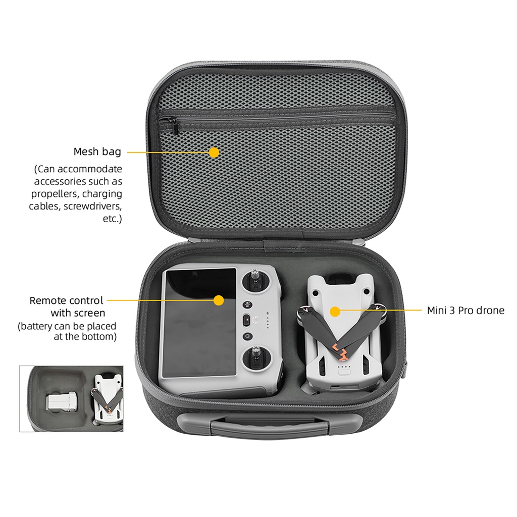 Túi Đeo Vai Đựng Pin Điều Khiển Từ Xa Dji Mini 3 Pro Chuyên Dụng