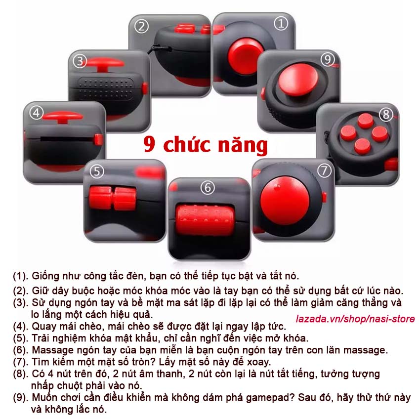 Đồ chơi giảm stress fidget toy – fidget pad giúp giải trí, giảm căng thẳng, bóp tay giải xã stress – NASI Store