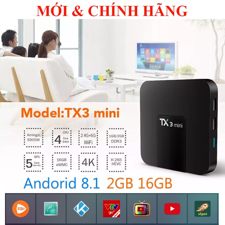 Tivi box TX3 Mini , MXQ Pro 16GB+2GB